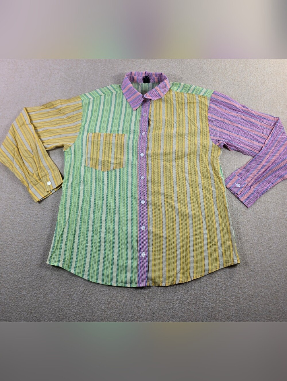 Wild Fable Womens Small Multicolor Striped Button Up Shirt NWT Cotton